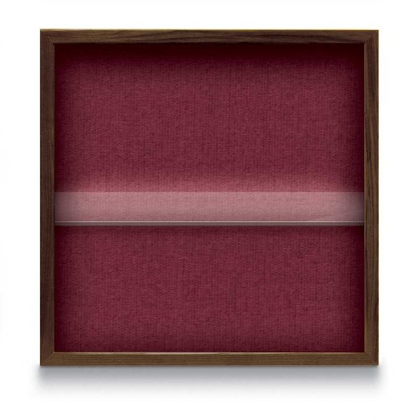 Outdoor Enclosed Combo Board, 48"x36", Satin Frame/Burgundy & Black